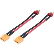 RC 남성 플러그 2개 세트 4종류 XT60에서 T 어댑터 커넥터 케이블 액세서리 14AWG 분배기 서보 연장선 배터리, RC 남성 플러그 2개 세트 4종류 XT60에서 T 어