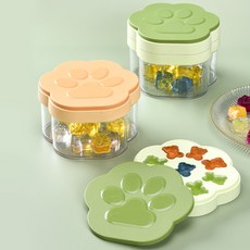 EISEN HOME 고양이 발/곰돌이 모양 이층 아이스크림 몰드 아이스 샤베트 몰드, 8개