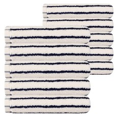 코튼앨리 선염 디자인 호텔수건 40수 200g 코마사 타올, 10개, 블루라인