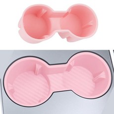 테슬라 모델 3(2021–2023) Y(2021–2024)용 컵 홀더 인서트 테슬라용 실리콘 충격 방지 자동차 센터 콘솔 내부 액세서리용 탈착식 세탁 가능한 음료 - 핑크1, 핑크