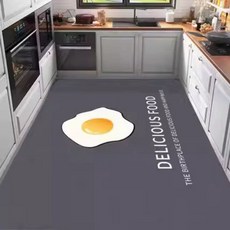 대형 규조토 발매트 싱크대 논슬립 주방매트 주방 40X60 신선한, 1개, I. 에그 팬케이크