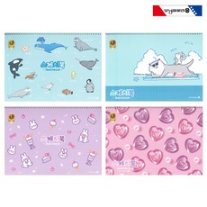 모닝글로리 초등 스케치북 1500 학생용, 1500스케치북 B여아 디자인랜덤