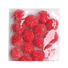 빨강 반짝이 5000 40mm 퐁퐁 만들기