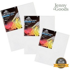 제니앤굿즈 캔버스 면천 2호F 젯소처리 미술용 그림캔버스 25.8×17.9cm 인물화용 연습용