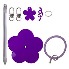 실리콘 손목실 홀더 손목실 홀더 손목실 디스펜서 디플레이어드 랜딩, 보라색 꽃 스타일