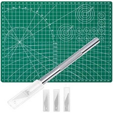 아네즈 공예 칼 정밀 커터 및 셀프 힐링 커팅 매트 취미 세트 30개 예술 스크랩북 스텐실