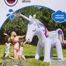 ZIPIA 물놀이 미끄럼틀 가정용 에어 풀장 워터 슬라이드 1개, A. 조랑말워터슬라이드(282x208x95cm)