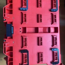 現時下殺 匹配米沃奇packout工具箱擴展 水平尺收納 底座頂部卡扣 電池掛架, 1個, 工具箱單排底座 一套五件 黑色