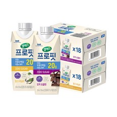 [셀렉스] 프로핏 음료 TBA 초콜릿 18입 + 바닐라 18입 250ml [36입]