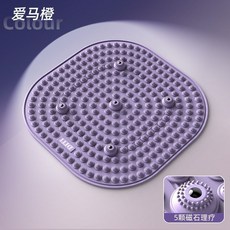 DITI 足底按摩墊 經絡健身運動踏墊, 1個, 47cm無滾輪-紫色【5顆磁石】輕型慢跑