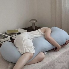 임산부쿠션 롱 바디필로우, 블루