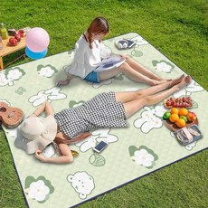 超聲波加厚草坪戶外露營春遊野餐墊, 三層加厚雛菊 100*160