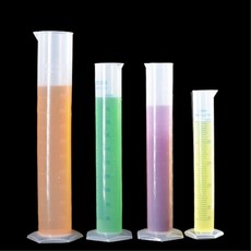 실험용 플라스틱 플라스크 눈금 메스 실린더 50ml 투명실린더 눈금실린더, 1개