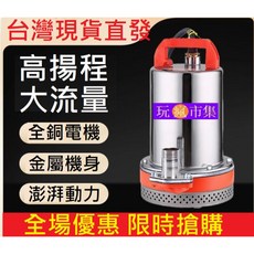 高揚程大流量抽水機 全銅電機 金屬機身, 1個, 電壓220V旗艦款-金屬外殼抽水馬達