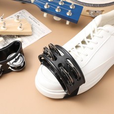 쿠쿠스토어 4Pcs 풋 탬버린 성인 어린이 다도 타악기 벨 사하기 쉬운 선명한 사운드 우아하고 현대적인 디