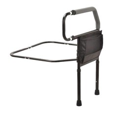 LADUTA拉布塔 床邊安全扶手 起床輔助器 老人防滑扶手 臥室床邊助力器, 1個, 黑色, 黑色可調節護欄扶手