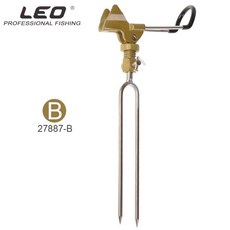 魚竿砲台支架 金屬地插 鋁合金釣竿支架 釣魚支架 魚竿支架 炮台地插 釣竿地插 垂釣, 黃色B款--現貨