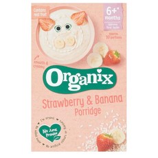 Organix 포리지 120g 1팩 스트로베리 앤 바나나 Organix Strawberry & Banana Porridge 120g, 1개