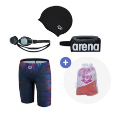 아레나 남성 실내 수영복 세트 A4FM1PM35 BLU_고주파주머니증정