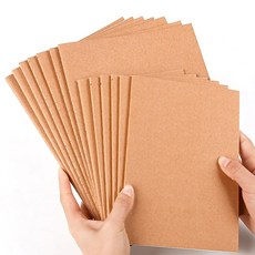 크라프트 노트 A4 / 무지 줄 공책 단어장 종합장 수첩 크라프트지 203x280mm, 베이지/무지