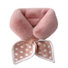 JUN팩토리 유아동 쁘띠머플러 뽀송도트 머플러 워머 크리스마스 KC인증 어린이집 개별포장 유치원 답례품 생일선물, 1개, 핑크