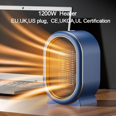 家用暖風機 英規歐規澳規美規插頭可選 電暖器, X9 藍色,歐規出口（國內不能用）