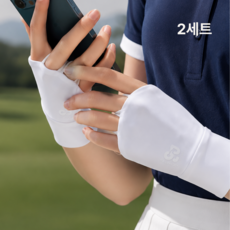 리나켓 여성 자외선차단 운전 손등장갑, 1세트, 화이트+화이트