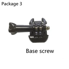 휴대용 블랙 카메라 액세서리 조정 가능한 마운트 1/4 나사 구멍 휴대폰 홀더 스탠드 브래킷 클립 GoPro 용, 01 Package 3