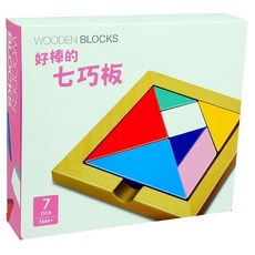 上人 好棒的七巧板/串珠/時鐘遊戲/圖形拼圖 （益智教具）, 多種顏色, 1套裝, 2-3人