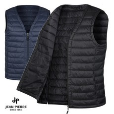 쟌피엘 백화점용 겨울 남자 경량 패딩조끼 브이넥 오리털 남성 덕다운 골프패딩조끼 브이넥패딩조끼
