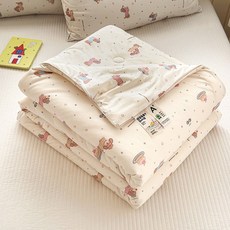 A類母嬰級針織棉夏涼被單雙人學生宿舍兒童午睡被子幼兒園空調被, 點點臘腸狗【A類母嬰級 超柔軟】