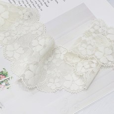 [마이원단] sc2976 5.5cm 스판 레이스 클로버 아이보리, 1개