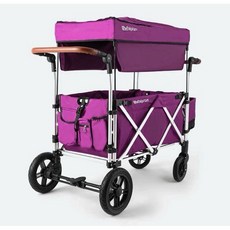 bébépram 韓式豪華多功能露營推車 可折疊附遮陽罩, 紫色