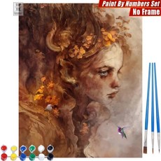 컬러풀 트리 디지털 유화 나무잎 산맥 거실 벽장식 선물, 13. S1120876