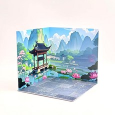 미니어쳐 배경 DIY 피규어 모형 아크릴 풍경 소품, V