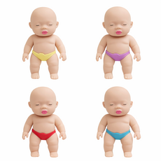 스퀴시 인형 나타샤 말랑이 느린 복원 촉감 장난감 어린이 완구, 14cm 살구 (바지 랜덤 / 귀여운 스타일)