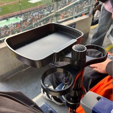 와이피 차량 보조석 커피홀더 야구장 간이테이블 차량용 컵홀더 트레이 일체형 YP-7550A, 1개