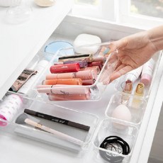 책상 데스크 정리 투명 아크릴 수납함 펜트리 약 화장품 다용도 소품 보관함, 단품