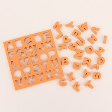 [무료배송]이앤오 팔렛트 에듀 자석놀이 한글 숫자 알파벳 자음모음 교구 퍼즐 자석글자, 영어대문자, 오렌지, 1개