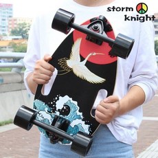 甲殼蟲迷你四輪滑板 瓜子板成人刷街代步平板 男女兒童滑板車, 1個, 輕攜瓜子板-復古仙鶴,不閃光輪