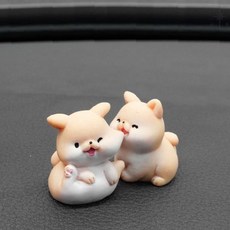 실내 동물 자동차 대시보드 귀여운 소품 미니 캐릭터 차량 꾸미기 인테리어 장식, 1개, 하얀 토끼