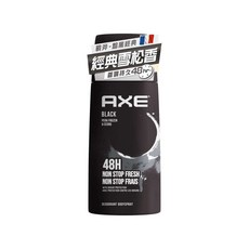 AXE 戰斧 男用體香噴霧 150ml (星際/黑夜/地中海/深海) 淡雅香氛，持久留香，展現自信魅力, 1個, 黯黑經典噴霧(黑)150ml