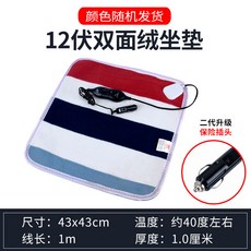 차량용 전기장판 24v 차박 화물차용 트럭 열선 온열매트 전기요 쿠션, 1개, 소형 12V 43x43 양면 보험 업 꽃무늬