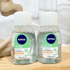 NIVEA 妮維雅 5效淨痘卸妝水, 1個, 短效期-5效淨痘型75ml*2瓶(綠)