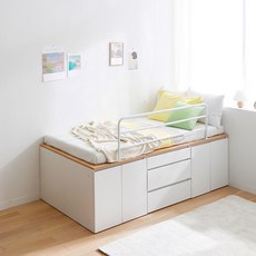 파로마 홈즈 올인 슈퍼싱글 가드형 성인 벙커침대 HYS004-1, 오크화이트