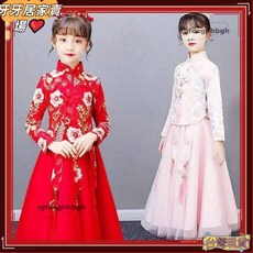 女童洋裝 公主洋裝 漢服女童 春秋款 中國風 新年 漢服