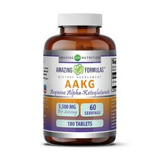 Amazing Formulas AAKG (아르기닌 알파-케토글루타레이트) 3500 Mg | GMO 프리 | 글루텐 프리 | 미국 제조 (1팩 | 180개), Amazing Formulas AAKG (아르기닌 알파