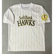 日本職棒 軟體銀行鷹隊 燙金夏日限定 速乾排汗T, 白色,童100, 1個