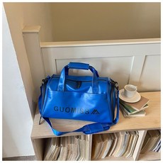 GUOMISS 運動健身旅行袋 健身包 手提包 輕便耐磨 防水, 藍色