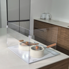 [국내생산] 젠투스 인덕션가림막 투명인덕션가드 가스렌지 가드 싱크대 기름튐방지 기름막이, 1개